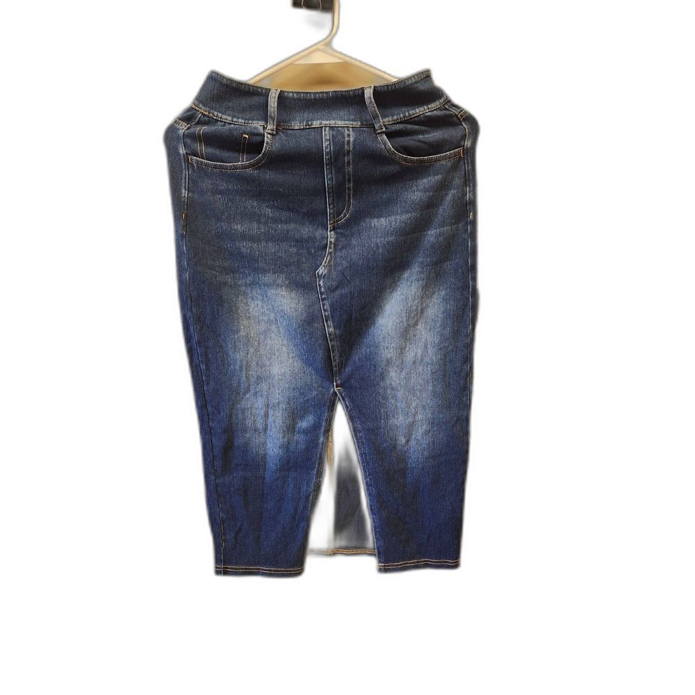 Halara Denim Style Knee Length Skirt Size XS Blue